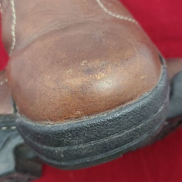 HYTEST 17141 Women's Brown Steel Toe Slip On Shoe Work Factory Worker - Picture 7 of 13